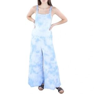 Maronie (Anthropologie) cloud blue pattern wide leg jumpsuit